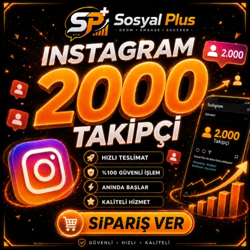  Instagram 2000 Takipçi - Garantili - Etkileşimini Güçlendir
